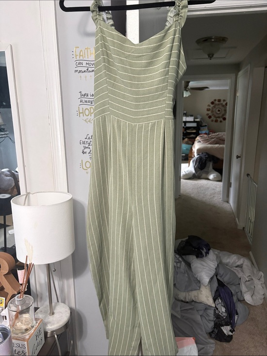 Inspired Hearts Dresses & Skirts - Inspired Hearts Sage Green Striped Maxi Dress